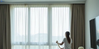 Delicate sheer drape cleaning cocoroc-vic Matty Curtain Cleaning