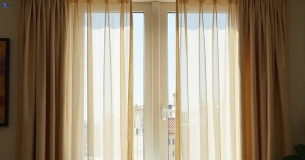 Dull dusty drapes in cocoroc-vic before professional cleaning
